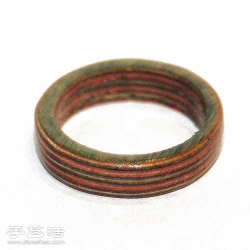 纯手工打造圆环木戒指图解教程