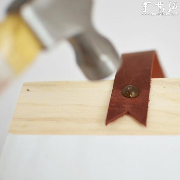 木箱子手工DIY皮革手柄工具箱的教程