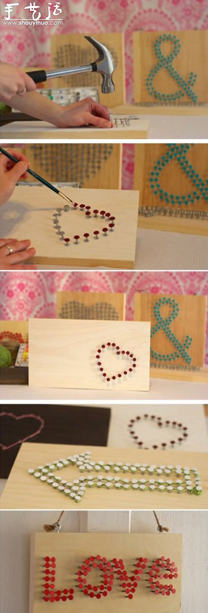 清新可爱标志木牌的手工制作方法