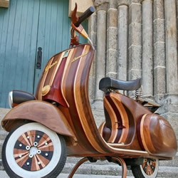 意大利木匠的惊艳摩托车改造 送给女儿的爱心礼物