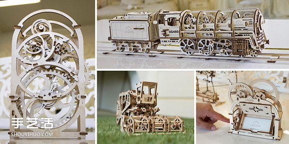 小火车动起来了！自体驱动机械齿轮DIY模型