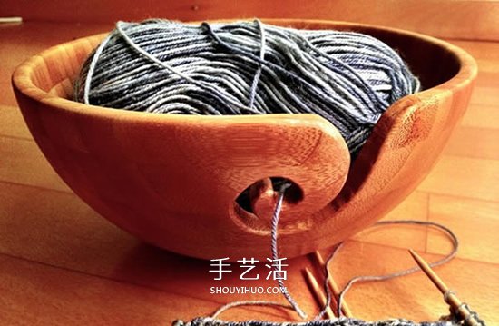 实用竹碗改造小制作 让毛线编织变得更简单！