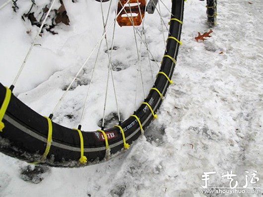 自行车轮胎防滑DIY