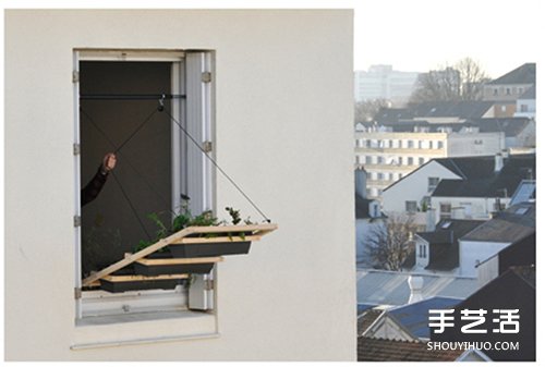 活动式窗台改造 让绿色盆栽成为最独特那扇窗