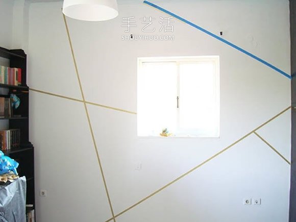 自己动手DIY墙饰的方法 画出漂亮金色线条！