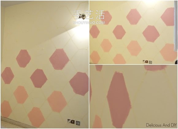 简单DIY六角形图案墙饰的做法教程