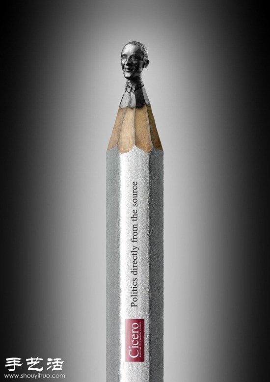 铅笔芯微雕世界各国领袖头像
