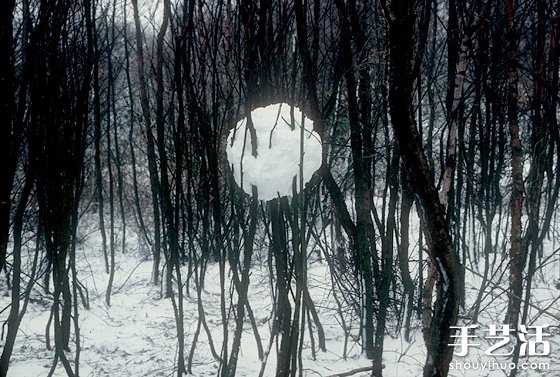 Andy Goldsworthy的大地雕塑艺术作品