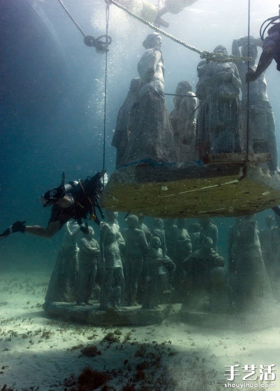水下雕塑“沉默的演变”欣赏