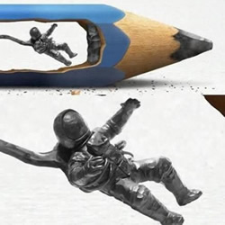 大师级别的铅笔芯雕刻艺术