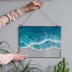 DIY树脂壁挂和吊坠，勾勒出海浪的美！