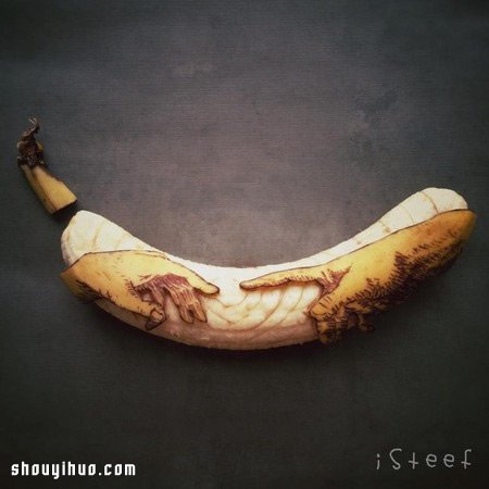 用香蕉来手工DIY 雕刻出不平凡的艺术作品