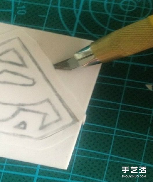 超人图案橡皮图章的手工制作图解教程