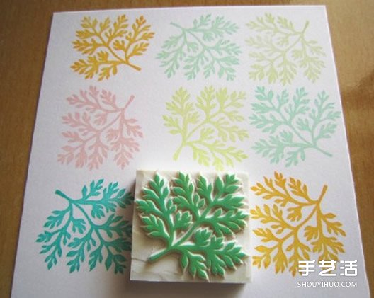 可爱清新的猫咪、鸟儿和花草橡皮章图案素材