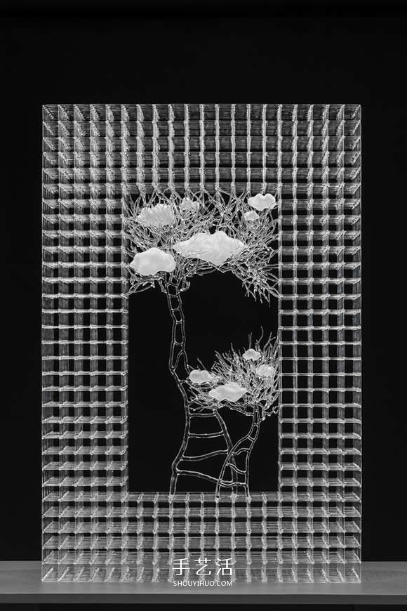 Eunsuh Choi优雅玻璃雕塑 宛如冬日霜冻的枝枒