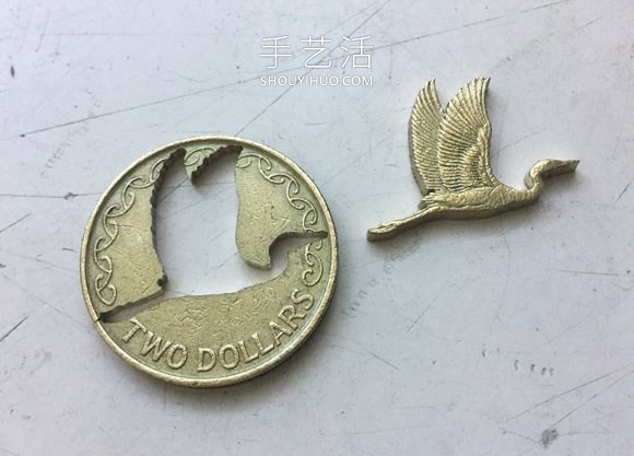 切割硬币浮雕 多伦多艺术家的硬币雕刻艺术