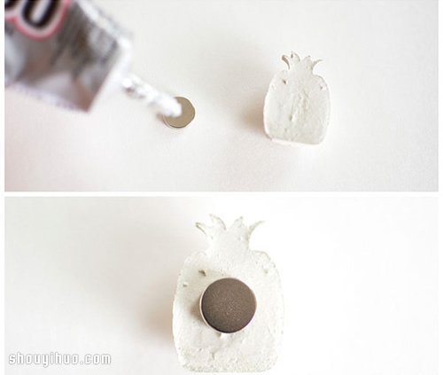 水泥DIY手工制作水果造型冰箱贴磁贴教程