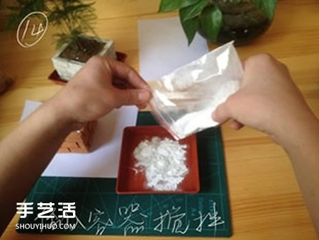 陶土小红砖手工制作花盆 迷你方形花盆DIY教程