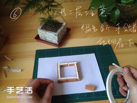 陶土小红砖手工制作花盆 迷你方形花盆DIY教程