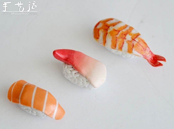 首饰泥DIY美味寿司的教程