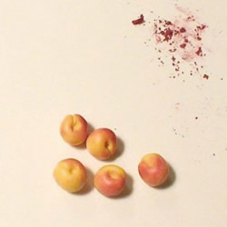 粘土制作微型桃子的教程