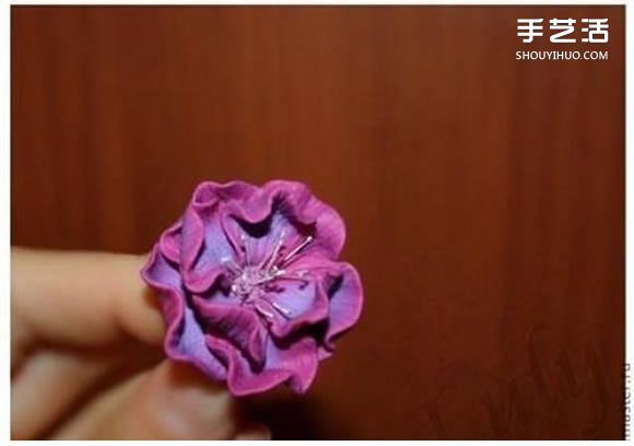 软陶花戒指制作教程 手工软陶花朵饰品DIY图解