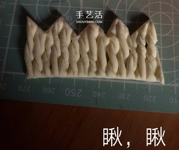 冬天保暖帽子粘土制作 超轻粘土毛线帽DIY图解