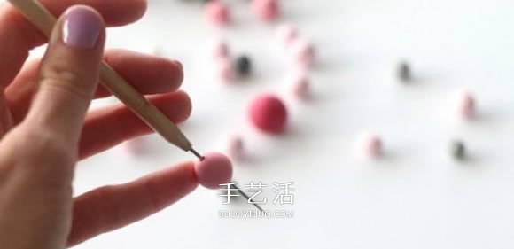 超轻粘土串珠项链DIY 自制粘土项链的做法