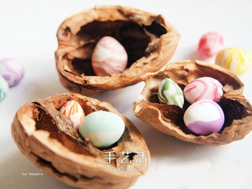 超可爱的粘土饰品 超轻粘土DIY制作复活节彩蛋