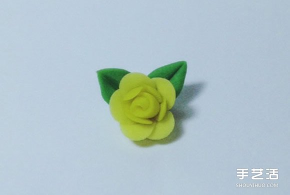 超轻粘土玫瑰花制作 粘土花玫瑰花DIY图解