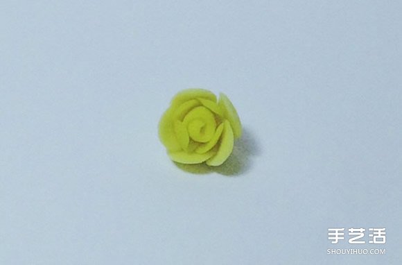 超轻粘土玫瑰花制作 粘土花玫瑰花DIY图解