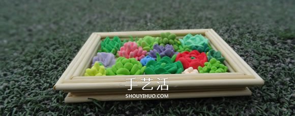 超轻粘土制作多肉相框 漂亮超轻粘土相框DIY