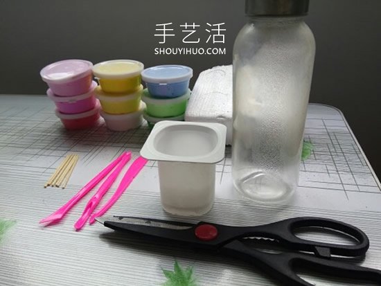 超轻粘土手工制作可爱盆栽的做法教程