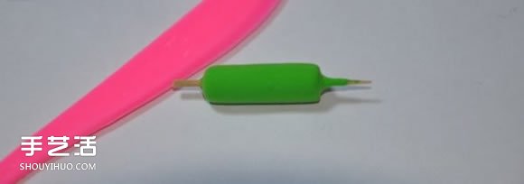 超轻粘土手工制作植物大战僵尸豌豆射手图解