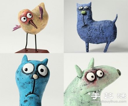 软陶/粘土DIY制作的搞怪动物