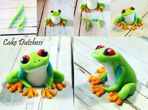 软陶粘土青蛙的制作方法图解
