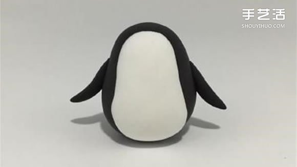 超轻粘土企鹅教程 可爱小企鹅用粘土做图解