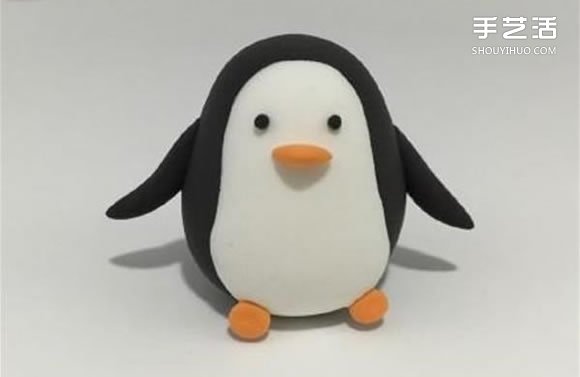 超轻粘土企鹅教程 可爱小企鹅用粘土做图解