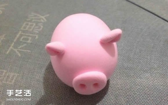 超轻粘土小粉猪DIY图解 手工粘土小猪的做法