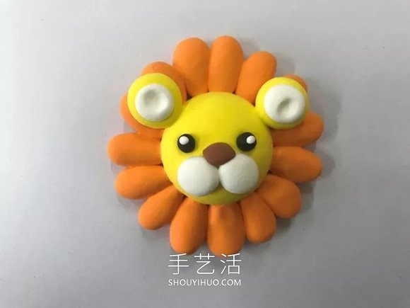 橡皮泥狮子一家的做法制作步骤图片
