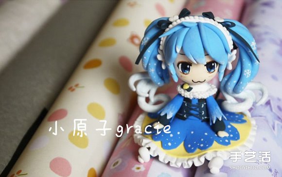 萌萌哒初音美少女粘土人偶手工DIY图解教程