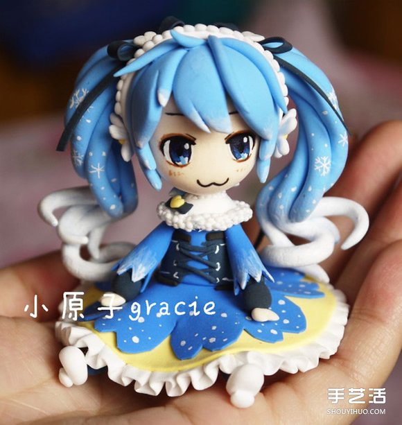 萌萌哒初音美少女粘土人偶手工DIY图解教程