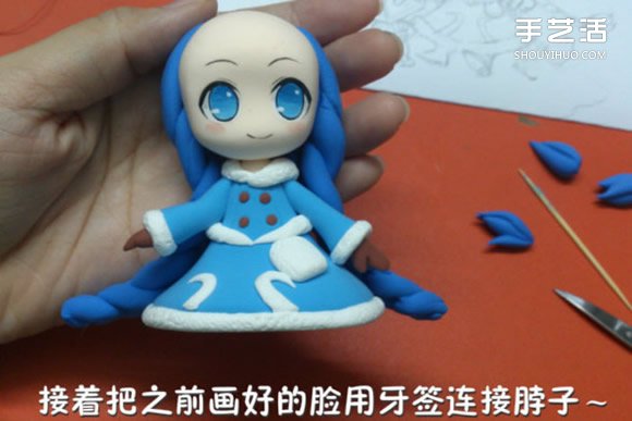 LOL仙灵女巫冰雪璐璐超轻粘土DIY制作图解教程