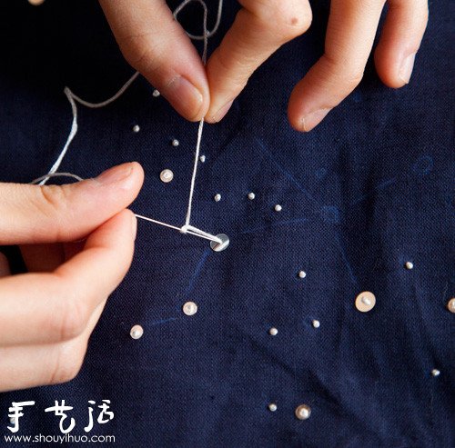 刺绣DIY星空桌垫/桌布的教程