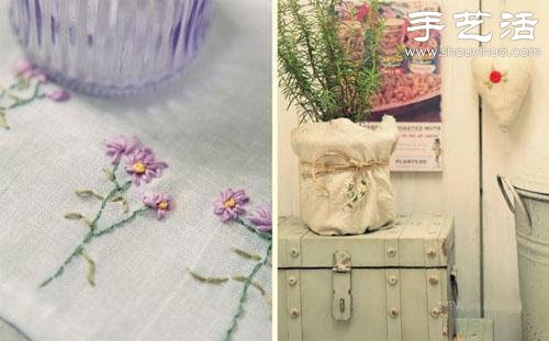 棉麻布刺绣DIY清新居家小物件