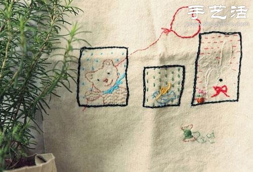 棉麻布刺绣DIY清新居家小物件