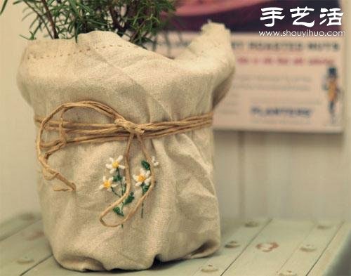 棉麻布刺绣DIY清新居家小物件