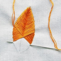 绣树叶的方法步骤图 树叶手工刺绣图解教程