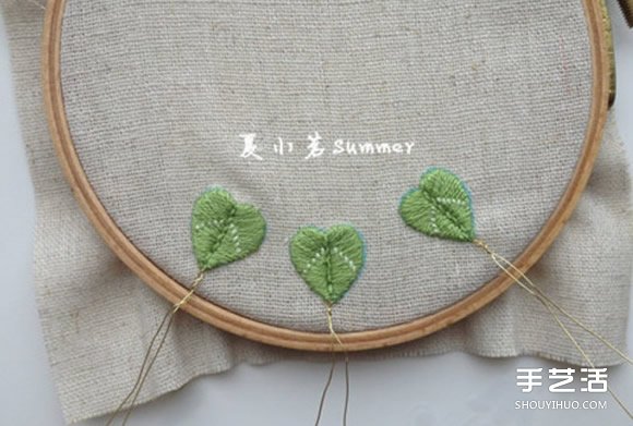 可爱小清新刺绣三叶草戒指DIY 戴着美呆啦~