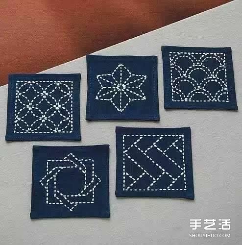 什么是刺子绣 一组日本简朴刺子绣作品图片